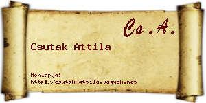 Csutak Attila névjegykártya